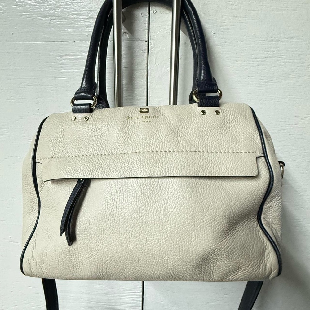 Kate Spade Ivory and Black Satchel